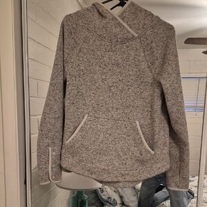 CHAMPION Women's White/Black/Gray Hooded Sweater